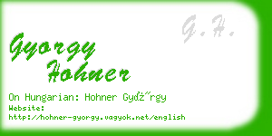 gyorgy hohner business card